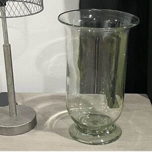 Kirkland Signature Elegant Glass Hurricane Vase From EUC size 12”x7”x5.5”